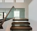 Preview of Open House - Image 13: Banister, Handrail, Staircase, Door, Sliding Door, open riser, landing, glass guardrail.