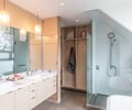 Preview of Victorian Redux - Image 15: Bathroom, Glass, Shower, Tub, Pendant Light.