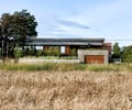 Preview of South Whidbey Residence - Image 6: Yard, House, Wood, Concrete, Glass, Garage, Structure concrete, Green roof.