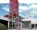 Preview of Tacoma Art Museum Addition - Image 6: Parking, Parking Lot, Automobile, Car, Transportation, Vehicle, Apartment Building, Building, City, High Rise, Town, Urban, Outdoor.