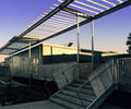 Preview of Tacoma Tideflats Residential Relocation Center - Image 4: entry, sun screen, galvanized, structure steel, stair, grating.