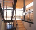Preview of Tobias Residence - Image 13: Banister, Handrail, Staircase, plexiglass, rail, structure steel.