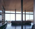 Preview of Tobias Residence - Image 14: Luggage, Suitcase, Furniture, Studio Couch, structure steel, concrete floor, wood ceiling.