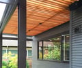 Preview of Victorian Redux - Image 20: Patio, Pergola, Porch, Bench, Canopy, Chair, Furniture, structure steel, trellis, ipe.