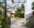 Preview of Windermere Residence - Image 6: Flora, Plant, concrete, structure steel, glass exterior, shore pine, Steel, Wood, Corten, Concrete, Stairs.