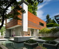Preview of Windermere Residence - Image 9: Flora, Potted Plant, water feature, corten, fireplace, ivy, Corten, Concrete, Fireplace, Water Feature.