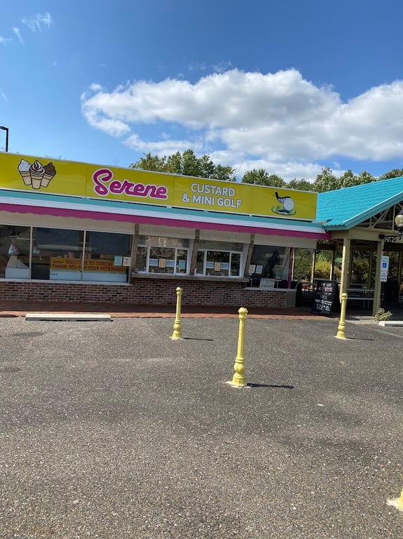 Serene Custard & Miniature Golf banner