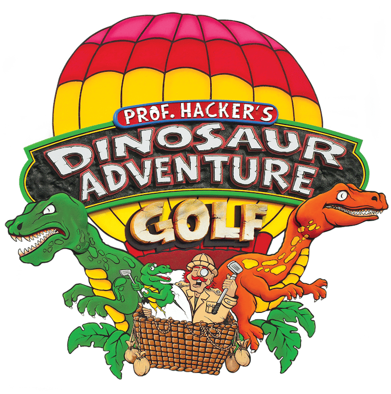Professor Hacker's Dinosaur Adventure Golf banner