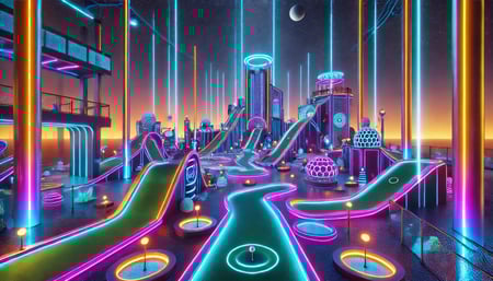Oceanglow Blacklight Minigolf banner