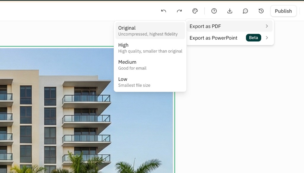 Multiple Export Qualities
