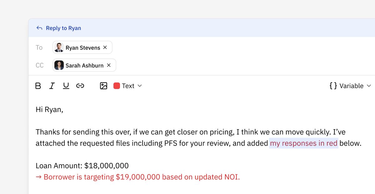 Rich email formatting