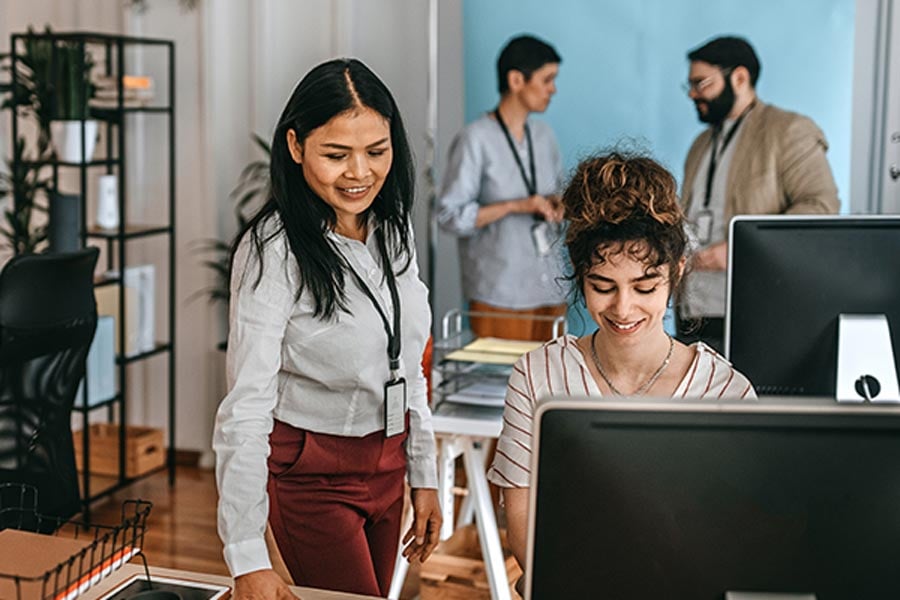 Professionals in a modern office