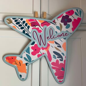 Airplane Welcome Sign