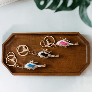 Blingy Helicopter Key Chain