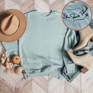 Blue Skies Sweatshirt (Dusty Blue) (XL, 2X)