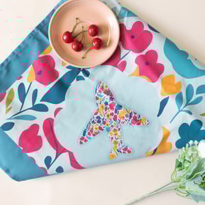 Floral Airplane Kitchen Towel