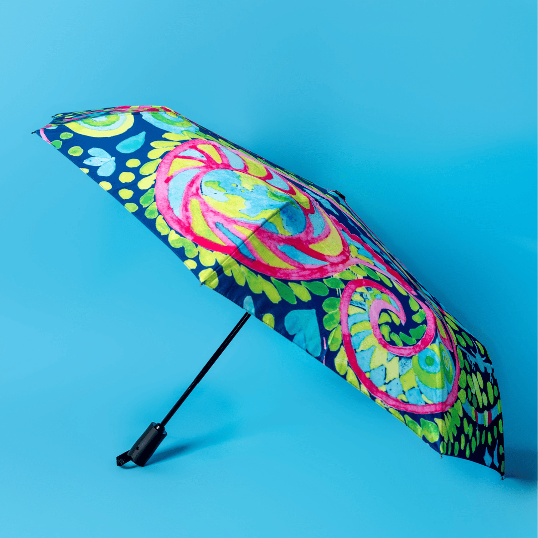 Watercolor Print Umbrella