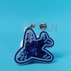 Airplane Glitter Shaker Retractable Lanyard