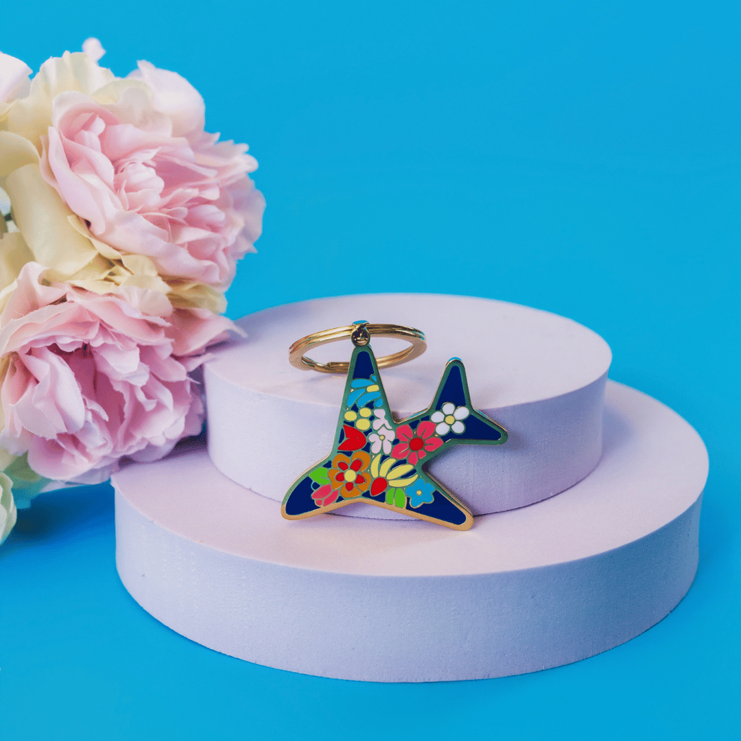 Floral Airplane Keychain - Starfish Project - Image 4