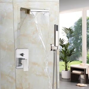 Brushed Nickel Wall Mounted Shower Set