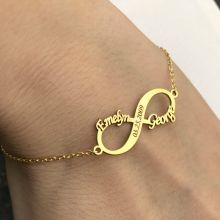 Women's Personalized Infinity Bracelets