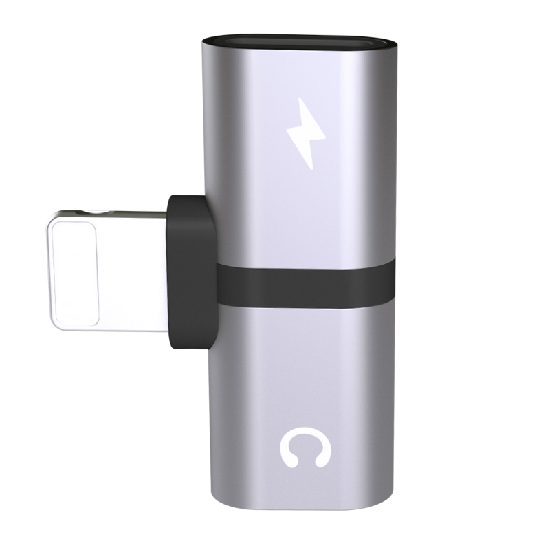 2-in-1 Dual Port Headphone Adapter for iPhone