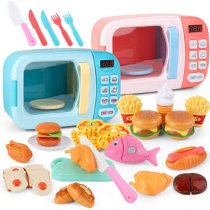 Kid’s Kitchen Simulation Mini Microwave Oven with Cutting Toys Set
