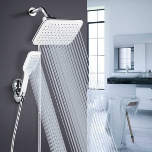 Handheld and Wall Mounted Rainfall Shower Head Combo