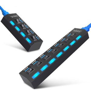 4 / 7 Port USB Splitter with Power Adapter