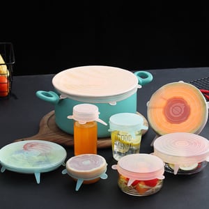 Silicone Food Lids 6 Pcs Set