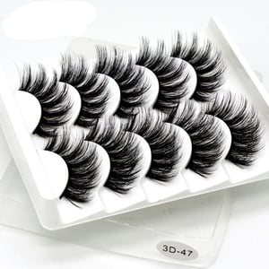 Women's 3D Thick False Eyelashes 5 Pair Set