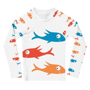 Kids Colorful Friendly Fish Rash Guard