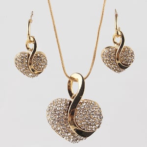 Fashion Gold Crystal Jewelry Set