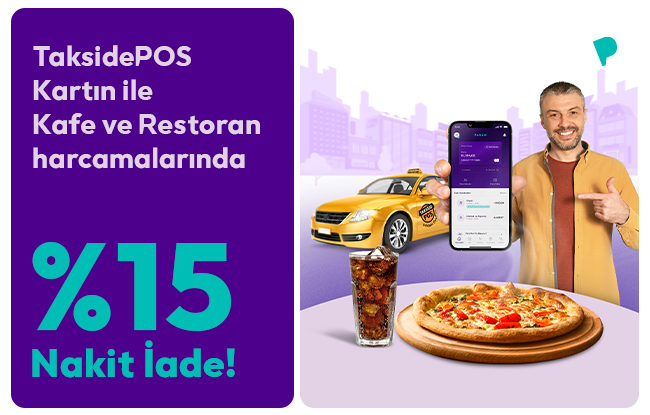 TaksidePOS yesi ofrlere Kafe ve Restoranlarda %15 Nakit ade