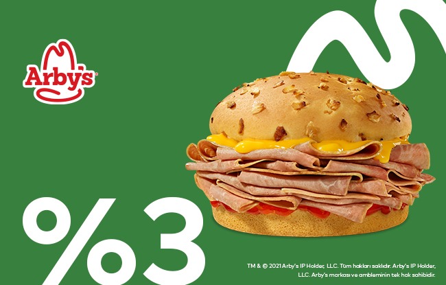 3% Cashback for your purchases at Arby's with ParamKart.