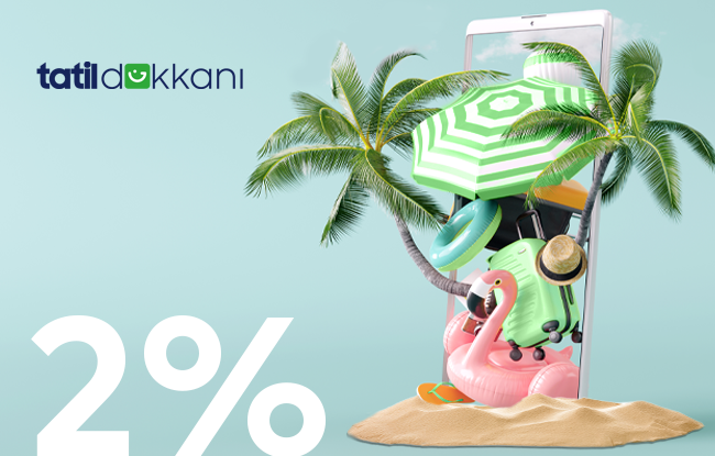 2% Cashback for your purchases at Tatil Dükkanı with ParamKart.