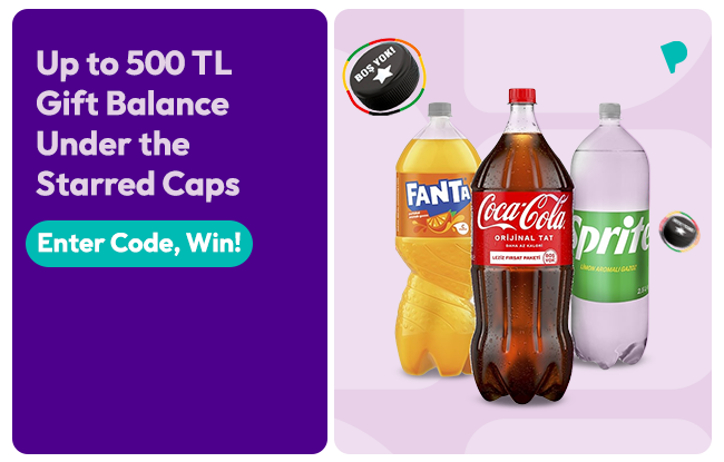 Up to 500 TL Gift Code for ParamKart Holders