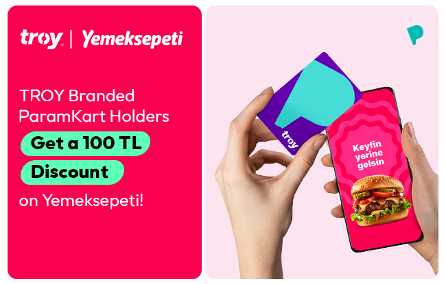 ParamKart Holders Get a 100 TL Discount on Yemeksepeti!