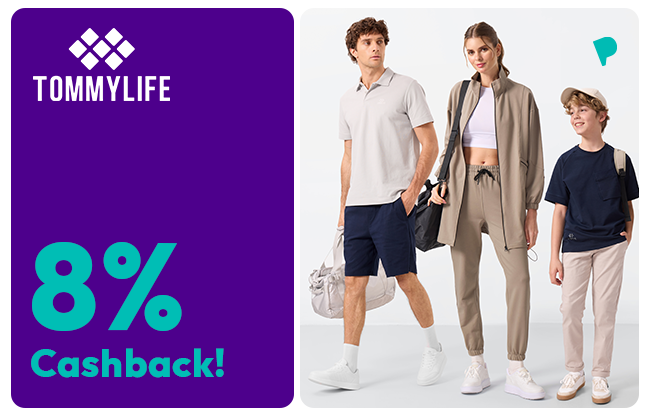 8% Cash Back on TOMMYLIFE Spending for ParamKart Holders!