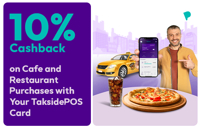 TaksidePOS Member Drivers Get 10% Cash Back at Cafes and Restaurants