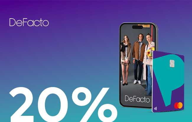 20% Cashback at Defacto for ParamKart !