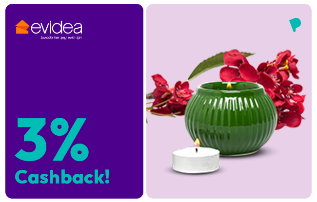 3% Cashback for your purchases at Evidea with ParamKart.