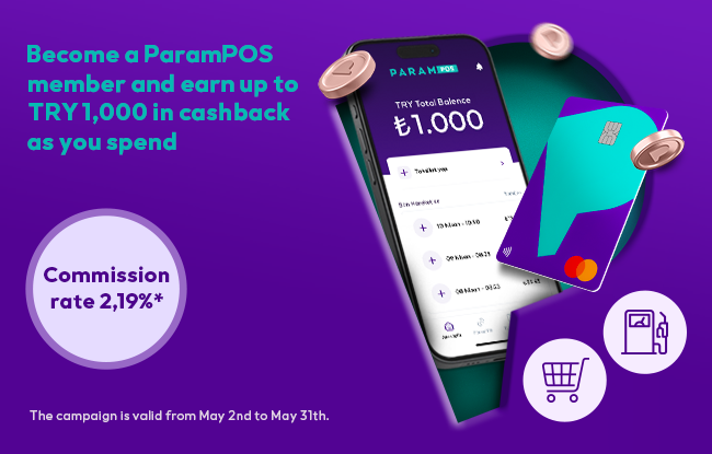 Become a ParamPOS customer and earn cash back as you spend