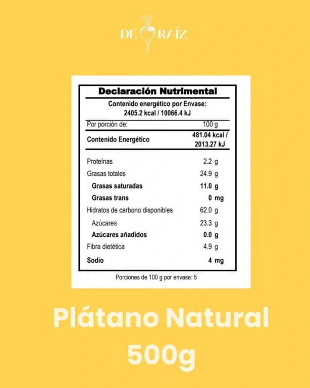 Imagen 1 de Plátano Natural