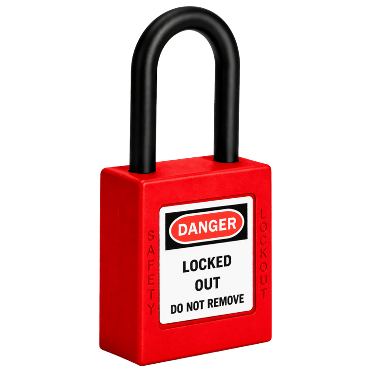CANDADO DE BLOQUEO DIELÉCTRICO NYLON SAFELOCK COLOR ROJO