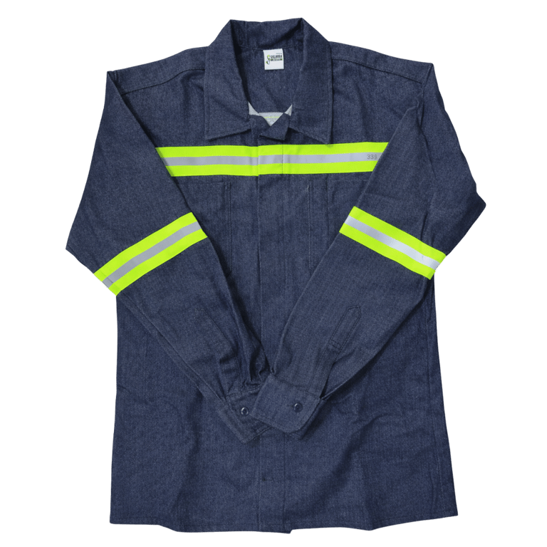 CAMISA DE MEZCLILLA CON REFLEJANTE 14 oz PARA SOLDADOR