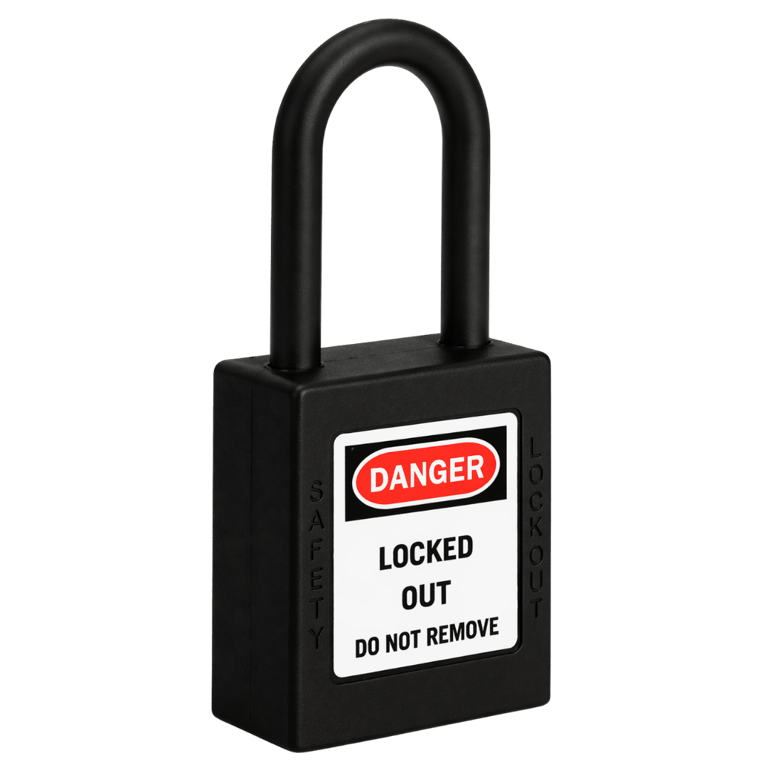 CANDADO DE BLOQUEO DIELÉCTRICO NYLON SAFELOCK COLOR NEGRO