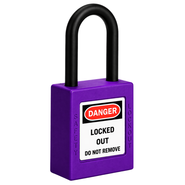 CANDADO DE BLOQUEO DIELÉCTRICO NYLON SAFELOCK COLOR MORADO