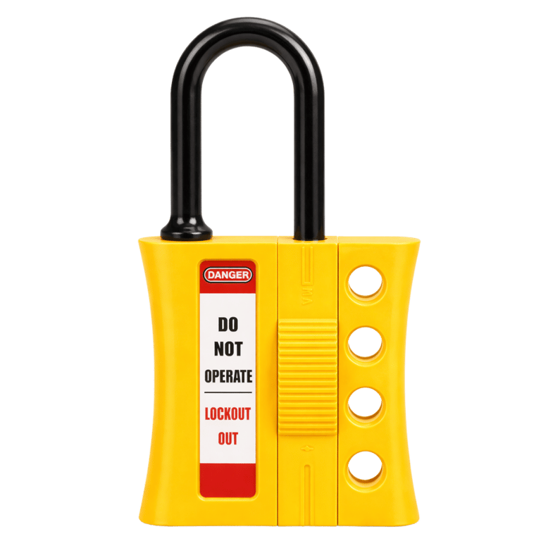 CERROJO CANDADO DE BLOQUEO DIELECTRICO 6MM AMARILLO