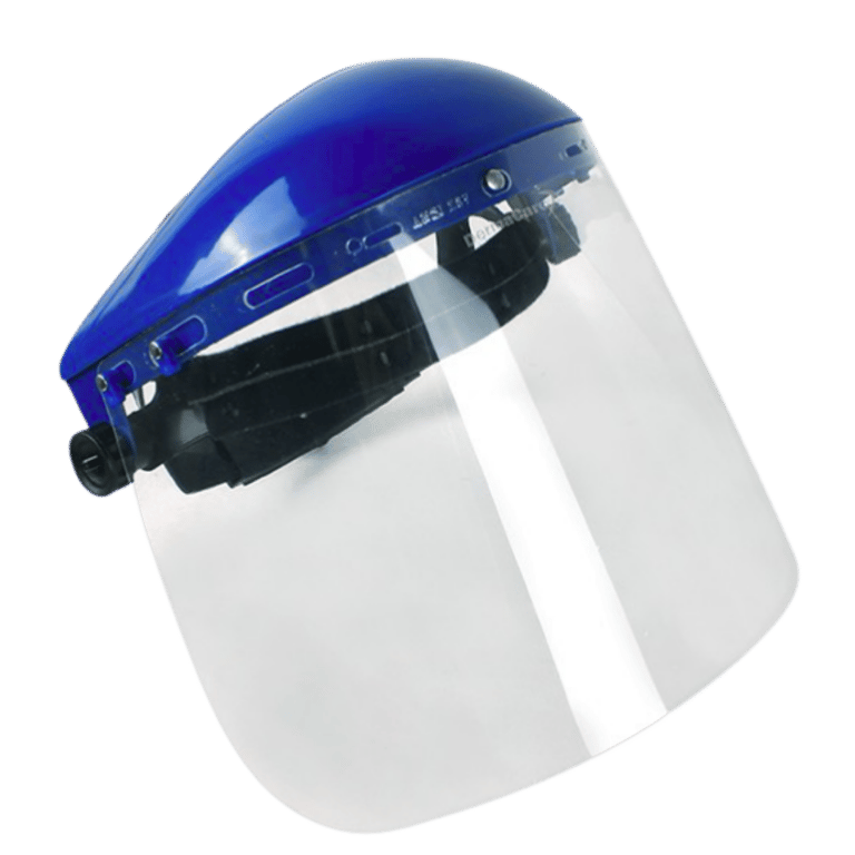 PROTECTOR FACIAL CABEZAL TERMOPLASTICO AZUL CON MICA